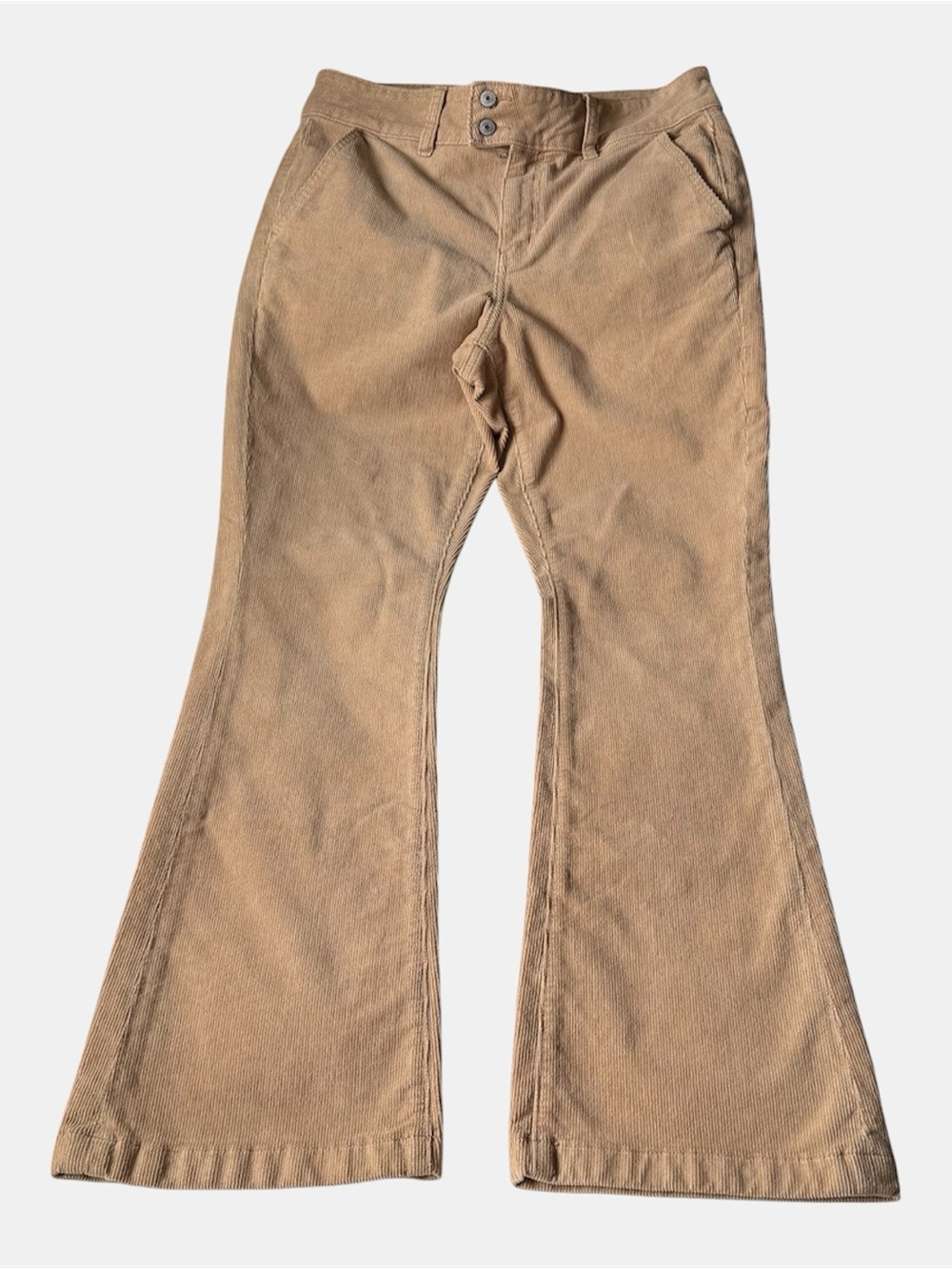American Eagle Women’s Taupe Corduroy High Rise Kick Boot Pants Sz 10 Stretch